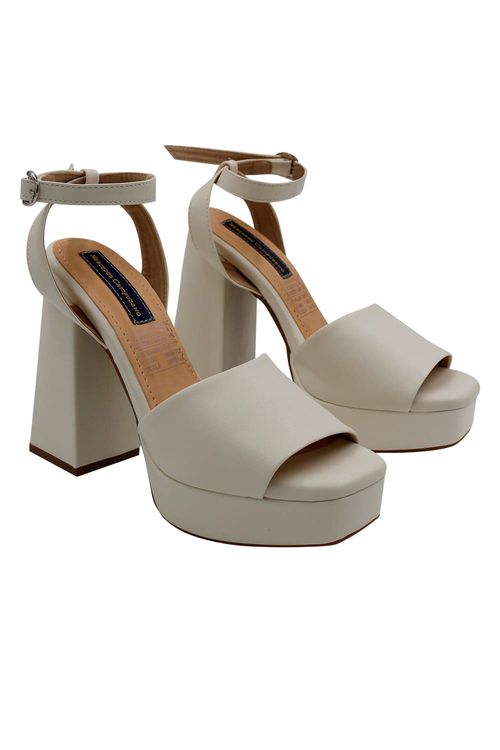 Sandalia Tacon Marfil para mujer Talia