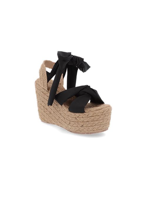 Spadrilla plataforma negra para mujer suki