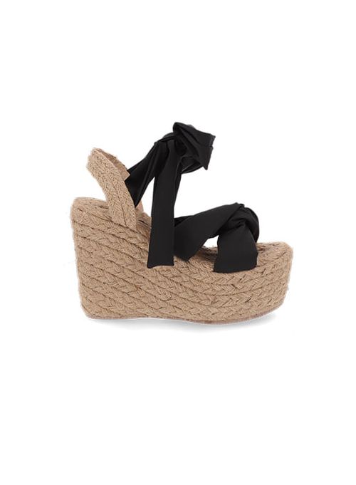 Spadrilla plataforma negra para mujer suki