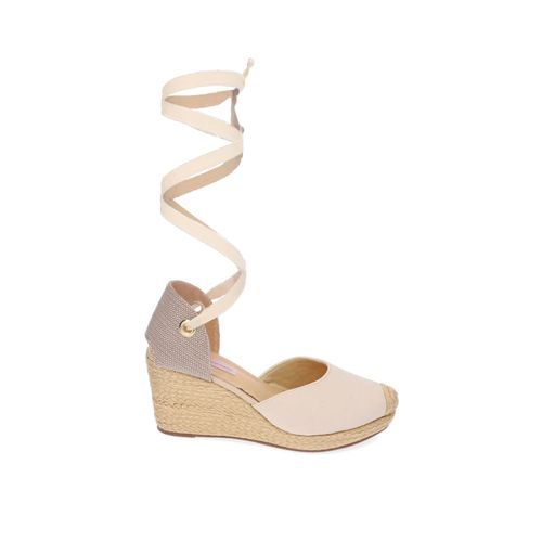Spadrilla plataforma beige para mujer kiri