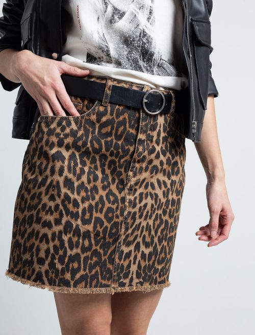 Falda de animal print