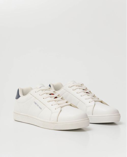 Tenis de Hombre en Cuero, Caña Baja Horma Básica Estilizada - Cuero Anilina Liso + Nobuck