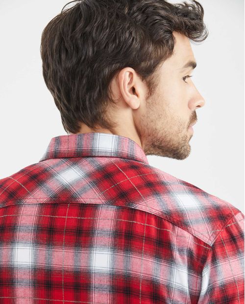 Camisa de Hombre, Classic Fit Manga Larga - Utilitaria Cuadros