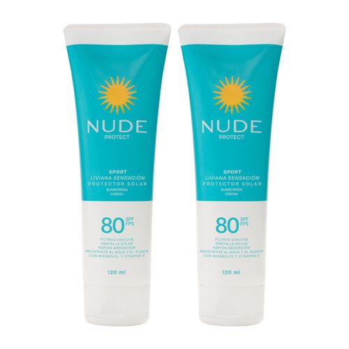 Promoción Nude Protector Solar Sensación Liviana Spf80 120ml X2 uds.