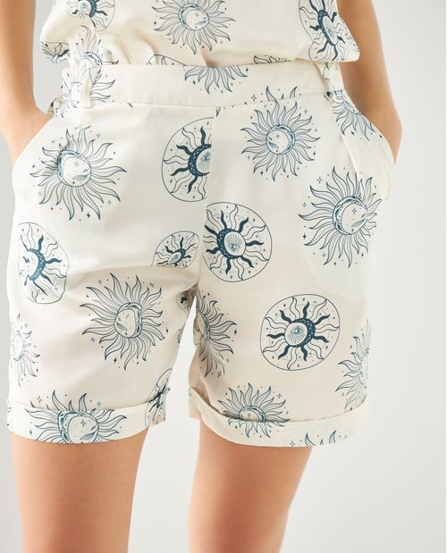 Short de tela fluida para mujer