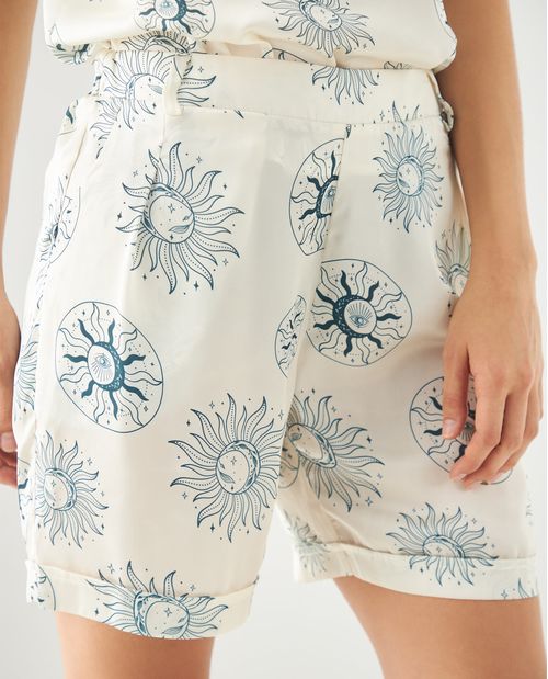 Short de tela fluida para mujer