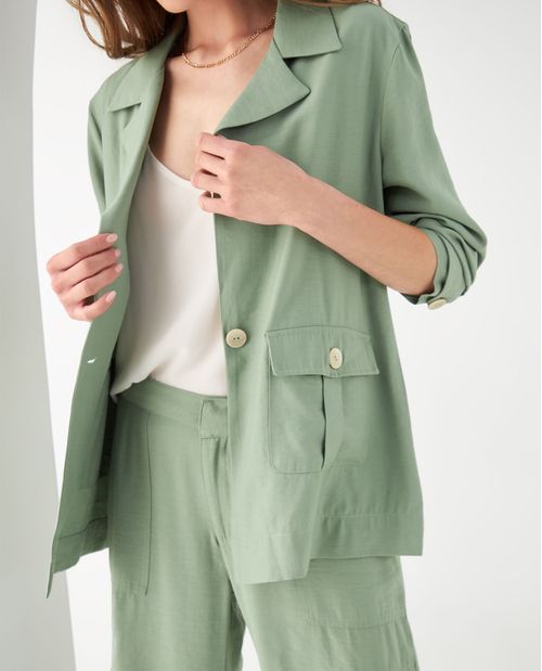 Camisa tipo chaqueta para mujer