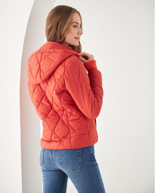 Chaqueta con capucha removible para mujer