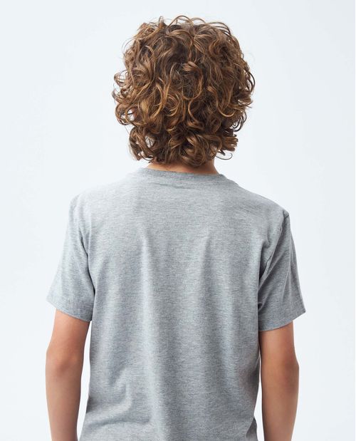 Camiseta Gráfica de Niño, Straight Fit Cuello Redondo - Diseño Frontal Estampado