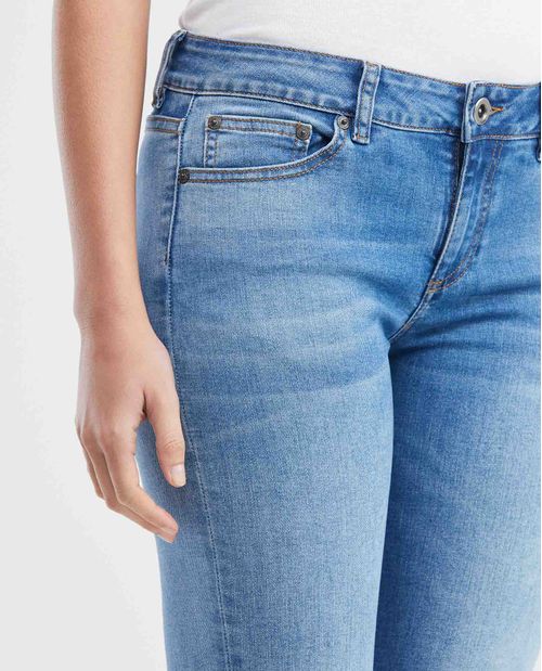 Jean de Mujer Low Rise, Rusty, Bota Skinny - Azul Medio