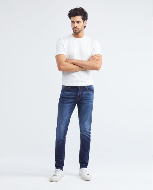 Jean de Hombre Super Slim Fit, Rider, Bota Super Slim - Azul Oscuro