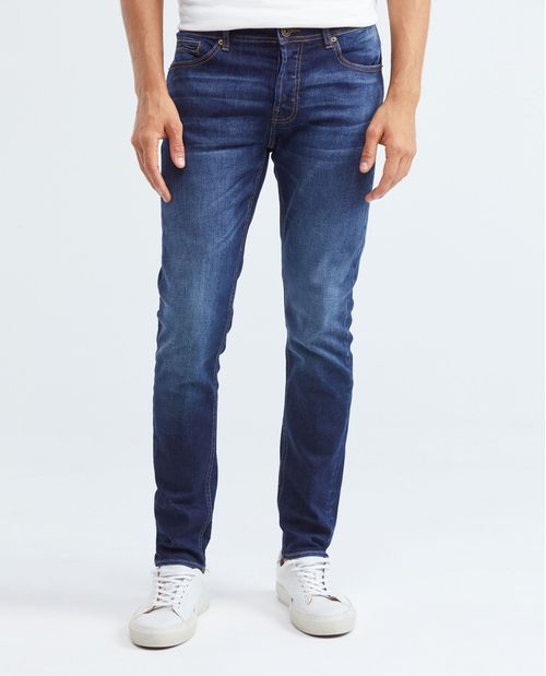Jean de Hombre Super Slim Fit, Rider, Bota Super Slim - Azul Oscuro
