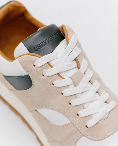 Tenis de Hombre, Estilo Rusty - Cueros y Material Textil