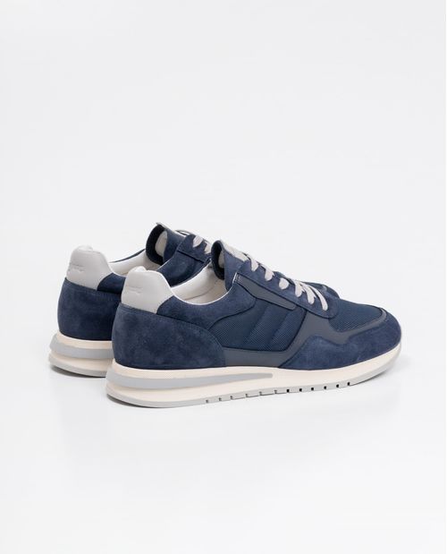 Tenis de Hombre, Estilo Runner - Cuero Gamuzado, Cuero Anilina y Material Textil