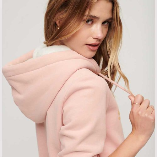 Buzo Cerrado Para Mujer Luxe Metallic Logo Superdry