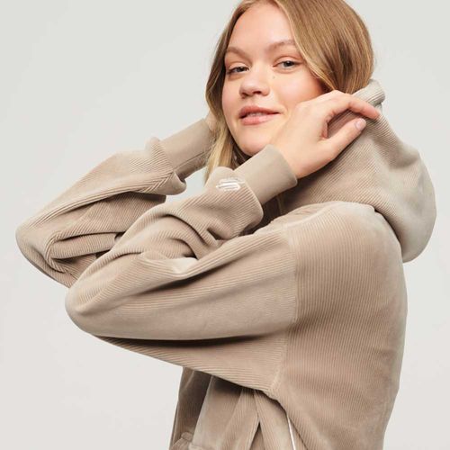 Buzo Cerrado Para Mujer Drop Needle Velour Boxy Superdry