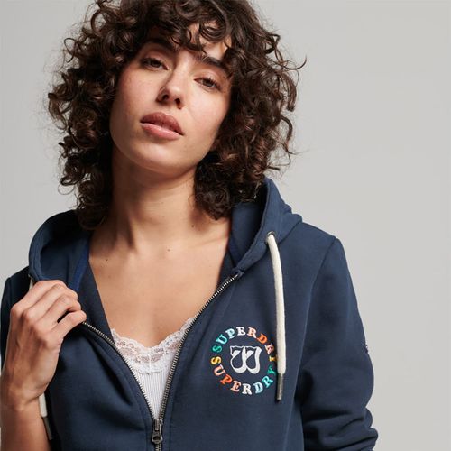 Buzo Abierto Para Mujer Vintage Rainbow Superdry