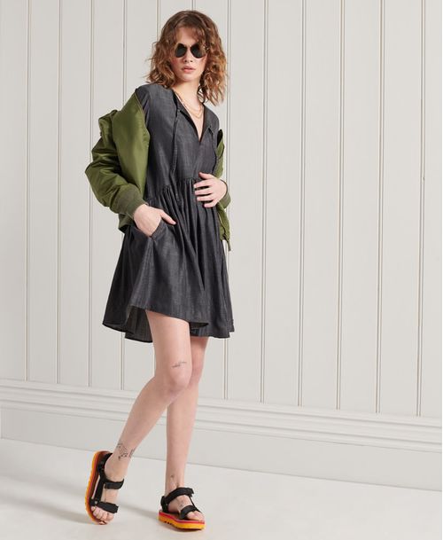 Vestido Corto Para Mujer Ls Tencel Dress Superdry