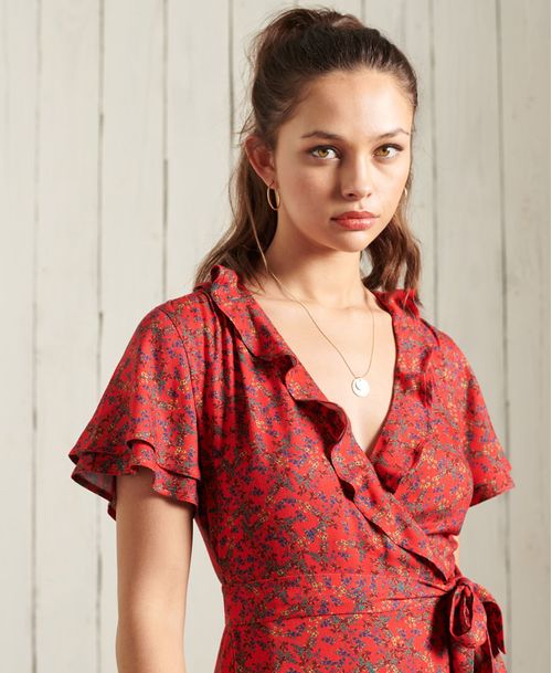 Vestido Corto Para Mujer Summer Wrap Dress Superdry