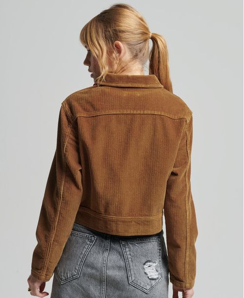 Chaqueta Casual Para Mujer Vintage Cropped Cord Superdry