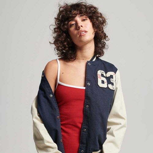 Chaqueta Denim Para Mujer Vintage Varsity Superdry