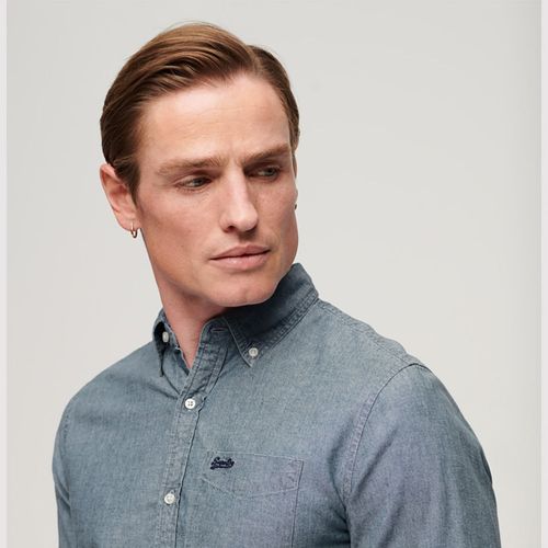 Camisa Manga Larga Para Hombre Cotton Oxford Superdry