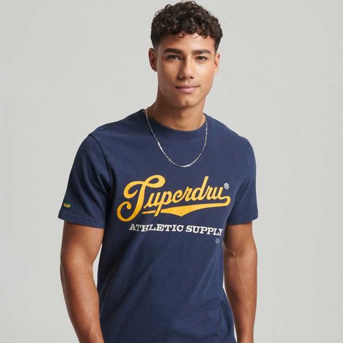 Camiseta Para Hombre Vintage Scripted College Superdry