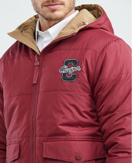 Chaqueta de Hombre, Acolchada con Capucha - Doble Faz