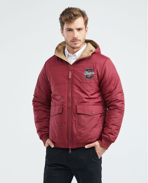 Chaqueta de Hombre, Acolchada con Capucha - Doble Faz
