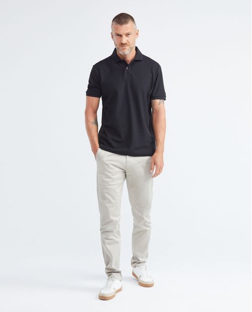 Camiseta de Hombre Tipo Polo, Classic Fit Manga Corta - Piqué 100% Algodón Textura Galleta