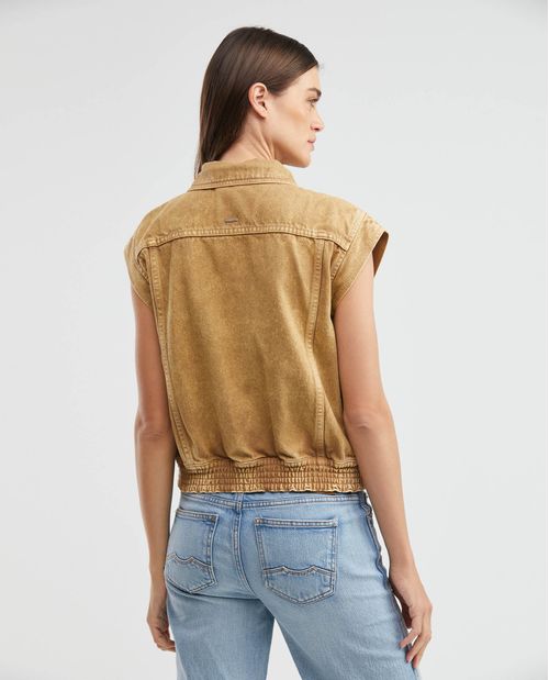 Chaleco de Mujer, Tipo Truckert, Silueta Oversized - Detalles Utilitarios