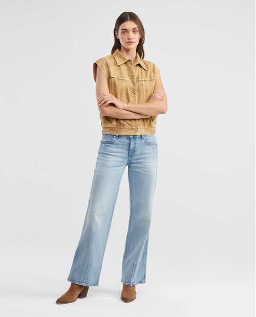 Chaleco de Mujer, Tipo Truckert, Silueta Oversized - Detalles Utilitarios