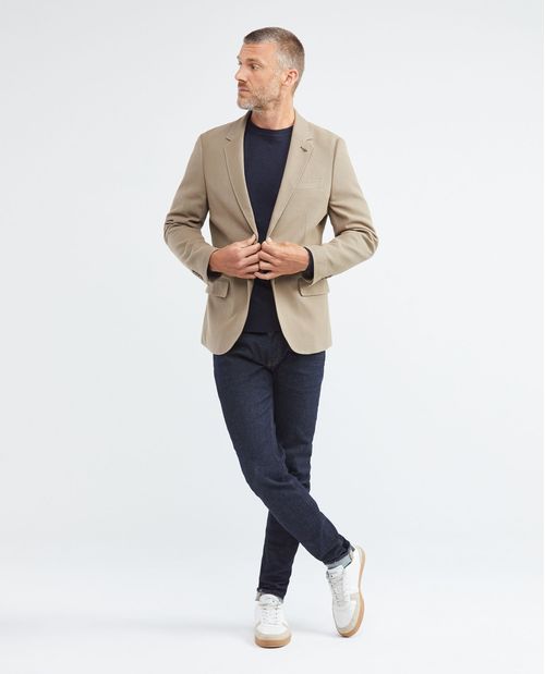 Blazer de Hombre, Tejido con Micro Estructura Tipo Panal