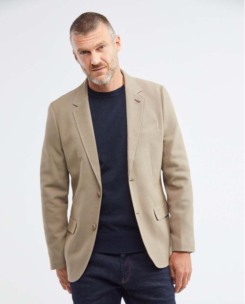 Blazer de Hombre, Tejido con Micro Estructura Tipo Panal