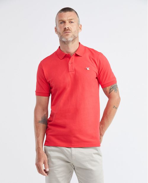 Camiseta de Hombre Tipo Polo, Slim Fit Manga Corta - Piqué Algodón + Elastano