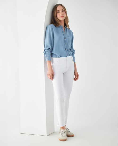Pantalón para mujer estilo chino Recto