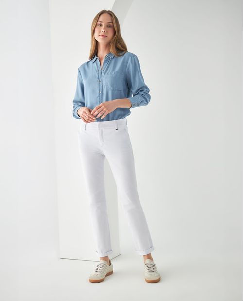 Pantalón para mujer estilo chino Recto