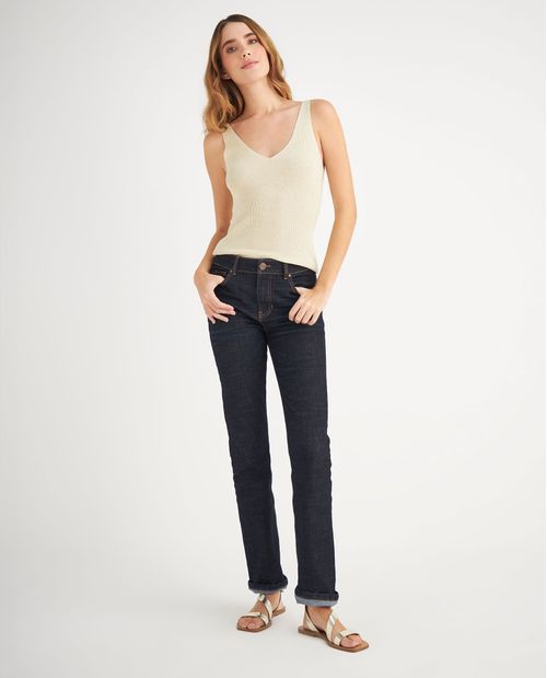 Camisa con escote en V para mujer