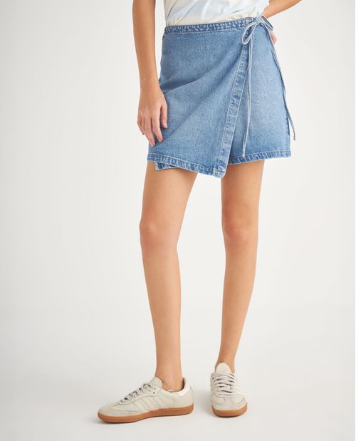 Falda en denim para mujer