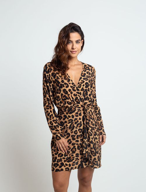 Vestido con estampado animal print