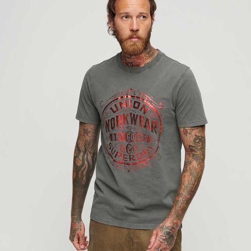 Camiseta Para Hombre Metallic Workwear Graphic Superdry