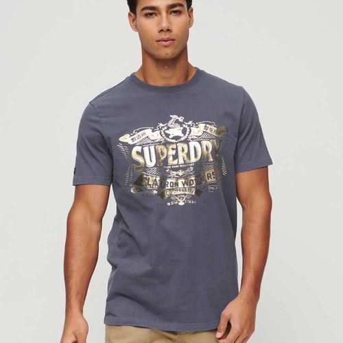 Camiseta Para Hombre Metallic Workwear Graphic Superdry