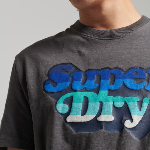 Camiseta Para Hombre Vintage Cali Stripe Tee Superdry