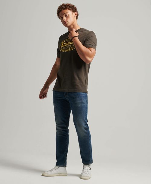 Camiseta Para Hombre Vintage Lightning Logo Superdry