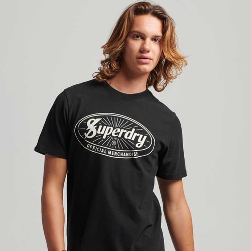 Camiseta Para Hombre Vintage Lightning Logo Superdry