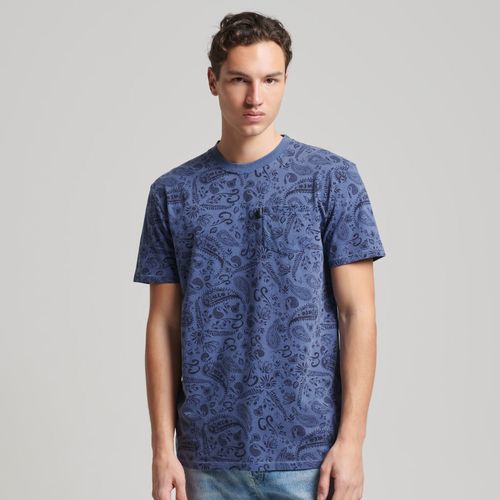 Camiseta Para Hombre Vintage Pocket Tee Aop Superdry