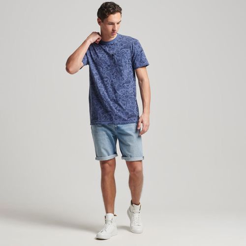 Camiseta Para Hombre Vintage Pocket Tee Aop Superdry