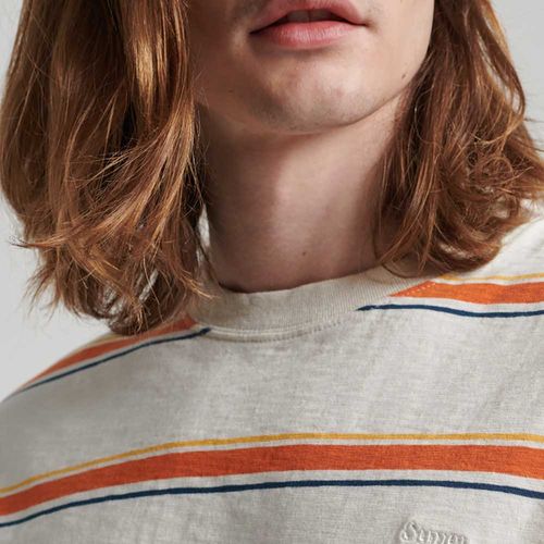 Camiseta Para Hombre Vintage Textured Stripe Superdry