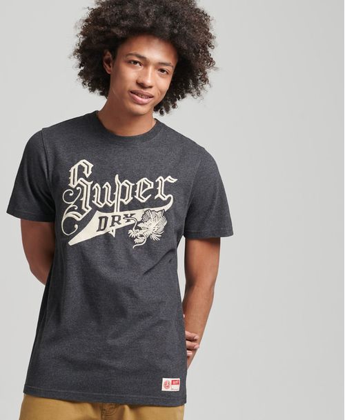 Camiseta Manga Corta Para Hombre Vintage Script Style Coll Superdry