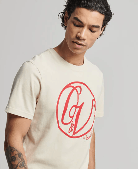 Camiseta Para Hombre Vintage Monogram Superdry